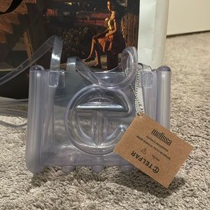 melissa x telfar clear mini jelly bag